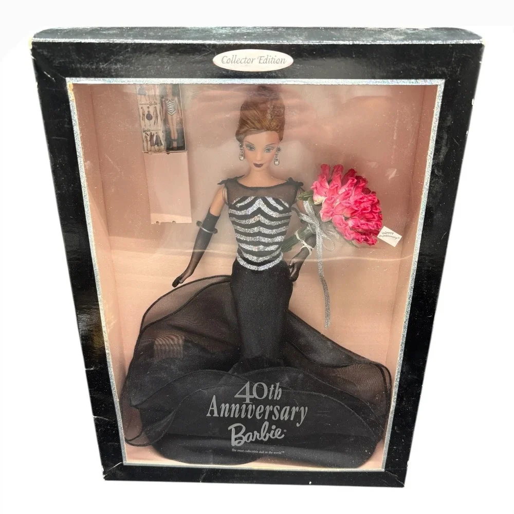Collector Edition 40th Anniversary Barbie Doll Black Gown Elegant Formal Evening